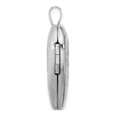 Sterling Silver Rose Locket Pendant – view 3