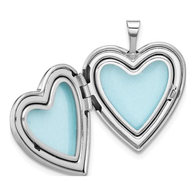 Sterling Silver Rose Locket Pendant – view 5