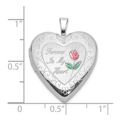 Sterling Silver Rose Locket Pendant – view 6