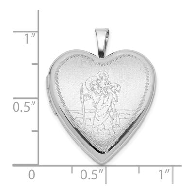 Sterling Silver St Christopher Heart Locket – view 5