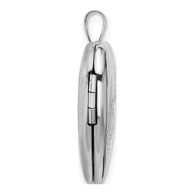Sterling Silver Angel Wings Heart Locket – view 2