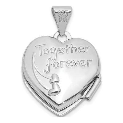 Sterling Silver Dove Heart Locket – view 4