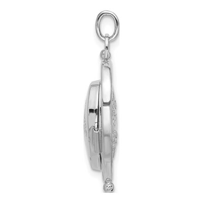 Sterling Silver Floral Mom Reversible Heart Locket – view 2