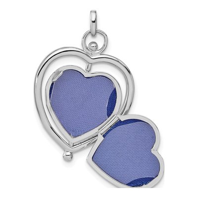 Sterling Silver Floral Mom Reversible Heart Locket – view 4