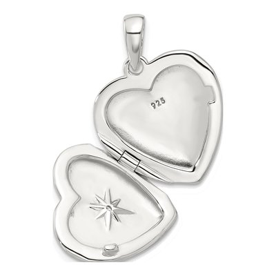 Sterling Silver CZ Heart Locket – view 5