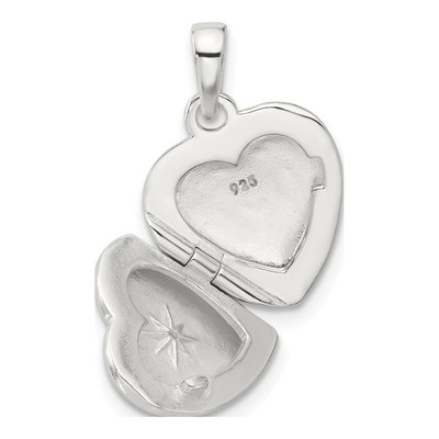 Sterling Silver CZ Heart Locket – view 5