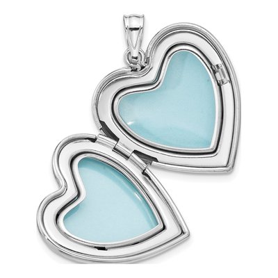 Sterling Silver Paw Print Heart Locket – view 4