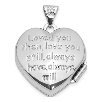 Sterling Silver Reversible Heart Locket – view 4