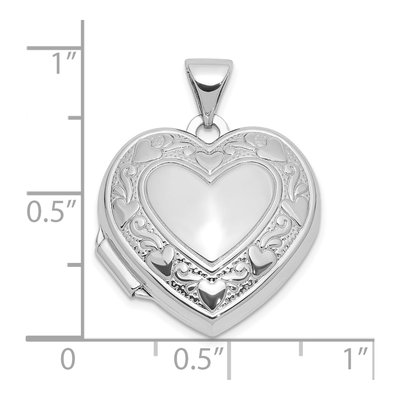 Sterling Silver Reversible Heart Locket – view 6