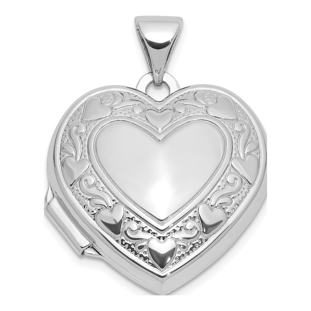 Sterling Silver Reversible Heart Locket Pendant