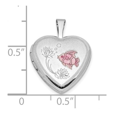Sterling Silver Fish Heart Locket – view 5