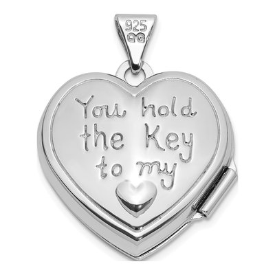 Sterling Silver Reversible Heart Locket – view 4