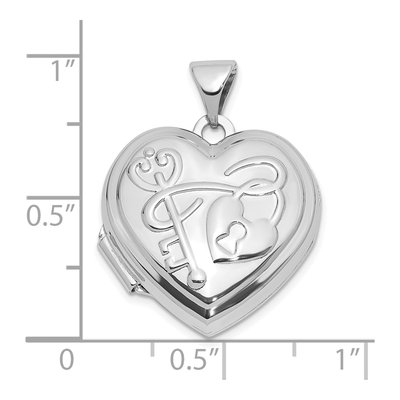 Sterling Silver Reversible Heart Locket – view 6