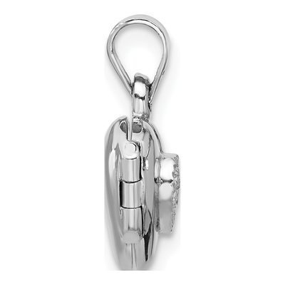 Sterling Silver Guardian Angel Heart Locket – view 2