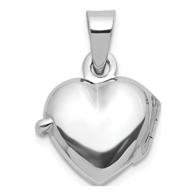 Sterling Silver Guardian Angel Heart Locket – view 3