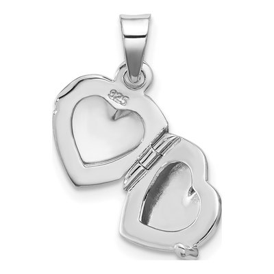 Sterling Silver Guardian Angel Heart Locket – view 4