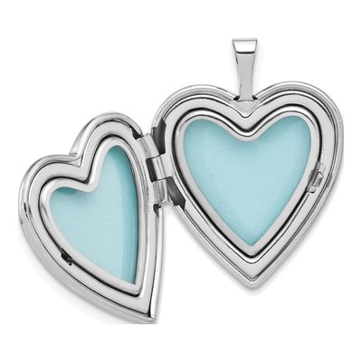 Sterling Silver Love Faith Hope Heart Locket – view 4