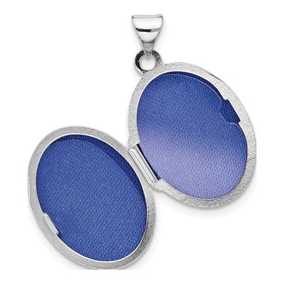 Sterling Silver Foot Prints Reversible Oval Locket – view 5