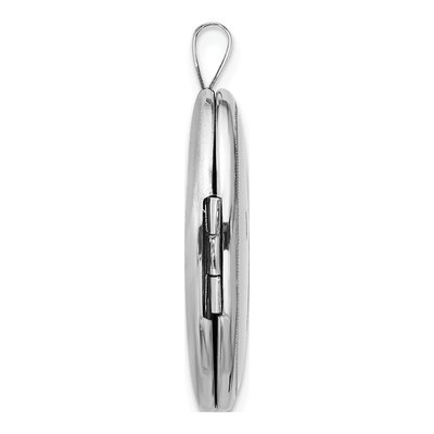 Sterling Silver Cross Oval Locket – view 2