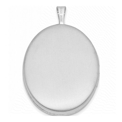 Sterling Silver Cross Oval Locket – view 3