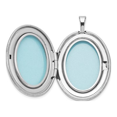 Sterling Silver Cross Oval Locket – view 4