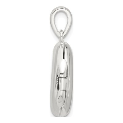 Sterling Silver CZ Oval Locket – view 2