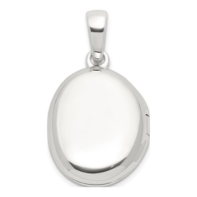 Sterling Silver CZ Oval Locket – view 3