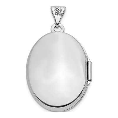 Sterling Silver CZ Oval Locket – view 3