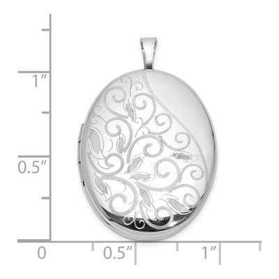 Sterling Silver Filigree Oval Locket – view 6