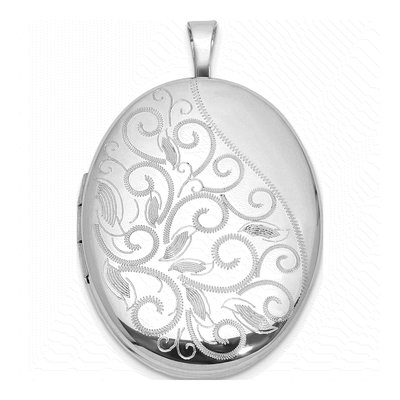 Sterling Silver Filigree Oval Locket