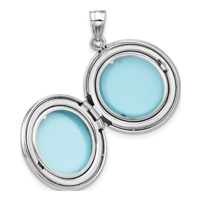 Sterling Silver Floral Filigree Round Locket – view 5