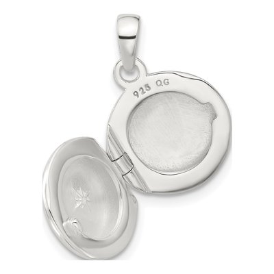 Sterling Silver CZ Round Locket – view 5