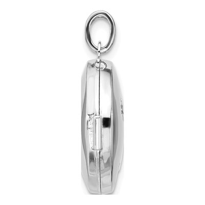 Sterling Silver Diamond Moon Star Locket – view 3