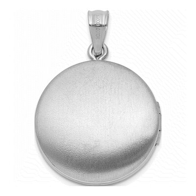 Sterling Silver 1/20 ct tw Diamond Star Round Locket – view 4
