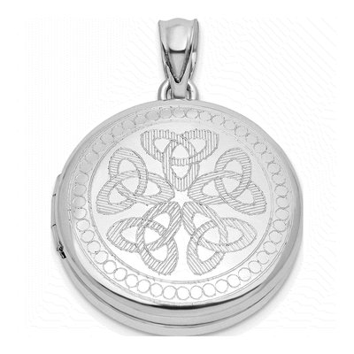 Sterling Silver Celtic Knot Round Locket