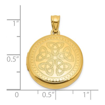 Gold-Plated Sterling Silver Garnet Celtic Trinity Locket – view 5