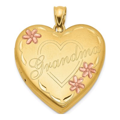 14K Gold-Filled Grandma Heart Locket