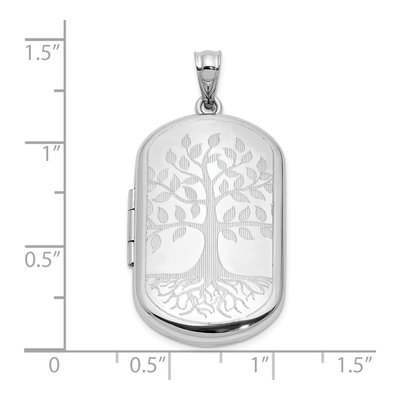 Sterling Silver Tree of Life Rectangle Locket – view 6