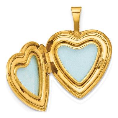 14K Gold-Filled 1/20 ct tw Diamond Filled Heart Locket – view 3
