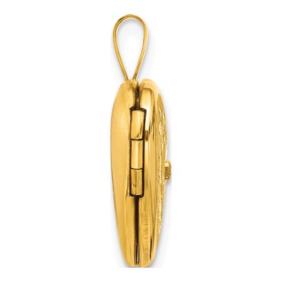 14K Gold-Filled 1/20 ct tw Diamond Filled Heart Locket