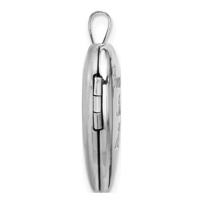 Sterling Silver Locket Necklace Set, 18 in Box Chain – view 3