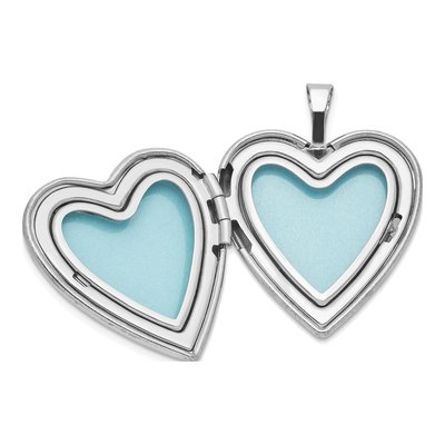 Sterling Silver Locket Necklace Set, 18 in Box Chain – view 5