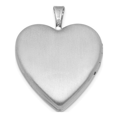 Sterling Silver 1/20 ct tw Diamond Two Dolphins Heart Locket – view 3