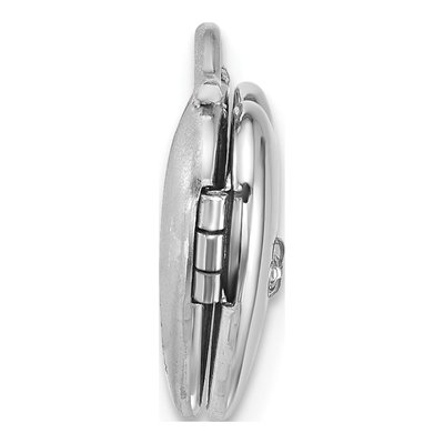 Sterling Silver 1/20 ct tw Diamond Heart Locket – view 2