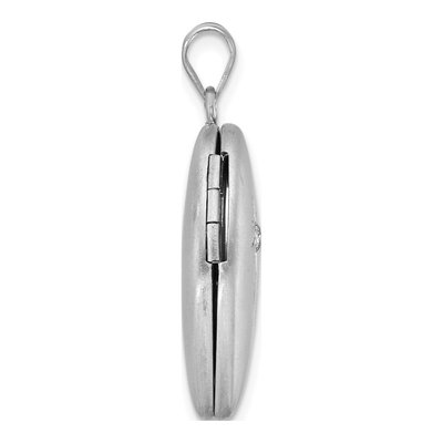 Sterling Silver 1/20 ct tw Diamond Heart Locket – view 2