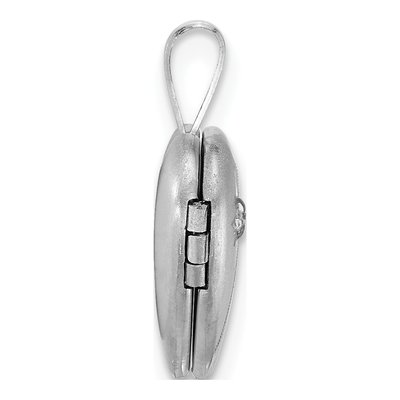 Sterling Silver 1/20 ct tw Diamond Heart Locket – view 2