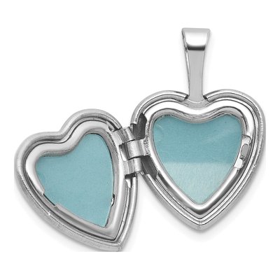 Sterling Silver 1/20 ct tw Diamond Heart Locket – view 4