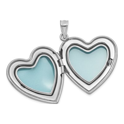 Sterling Silver 1/20 ct tw Diamond Heart Love You Mom Locket – view 4