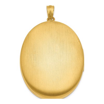 14K Gold-Filled Enameled Oval Flower Locket – view 3