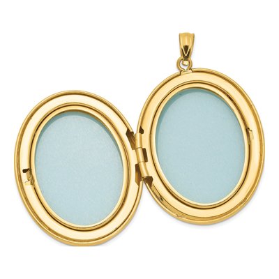 14K Gold-Filled Enameled Oval Flower Locket – view 5